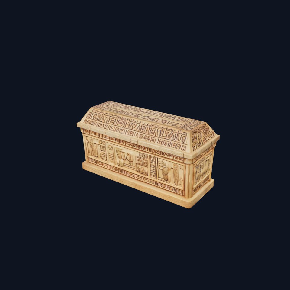 Ancient Sarcophagus Model Pack with Hieroglyphs